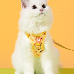 New cat traction rope cute little yellow duck anti-breakaway vest pet chest and back adjustable Set