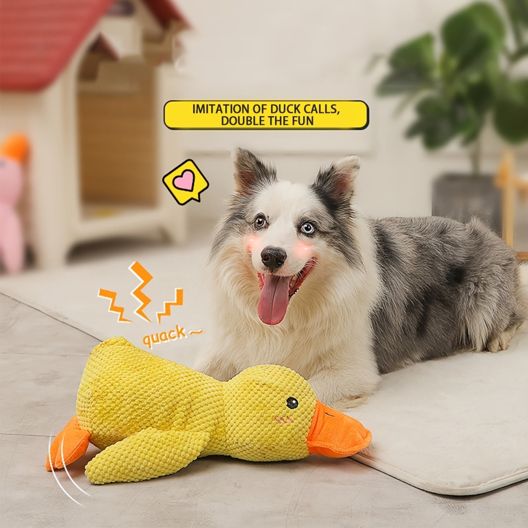 Squeaky Duck Chew Toy: Durable and Interactive for Dogs