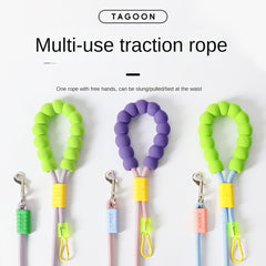 Pet dog outdoor traction rope can be cross-body cloud bubble cotton grip P rope