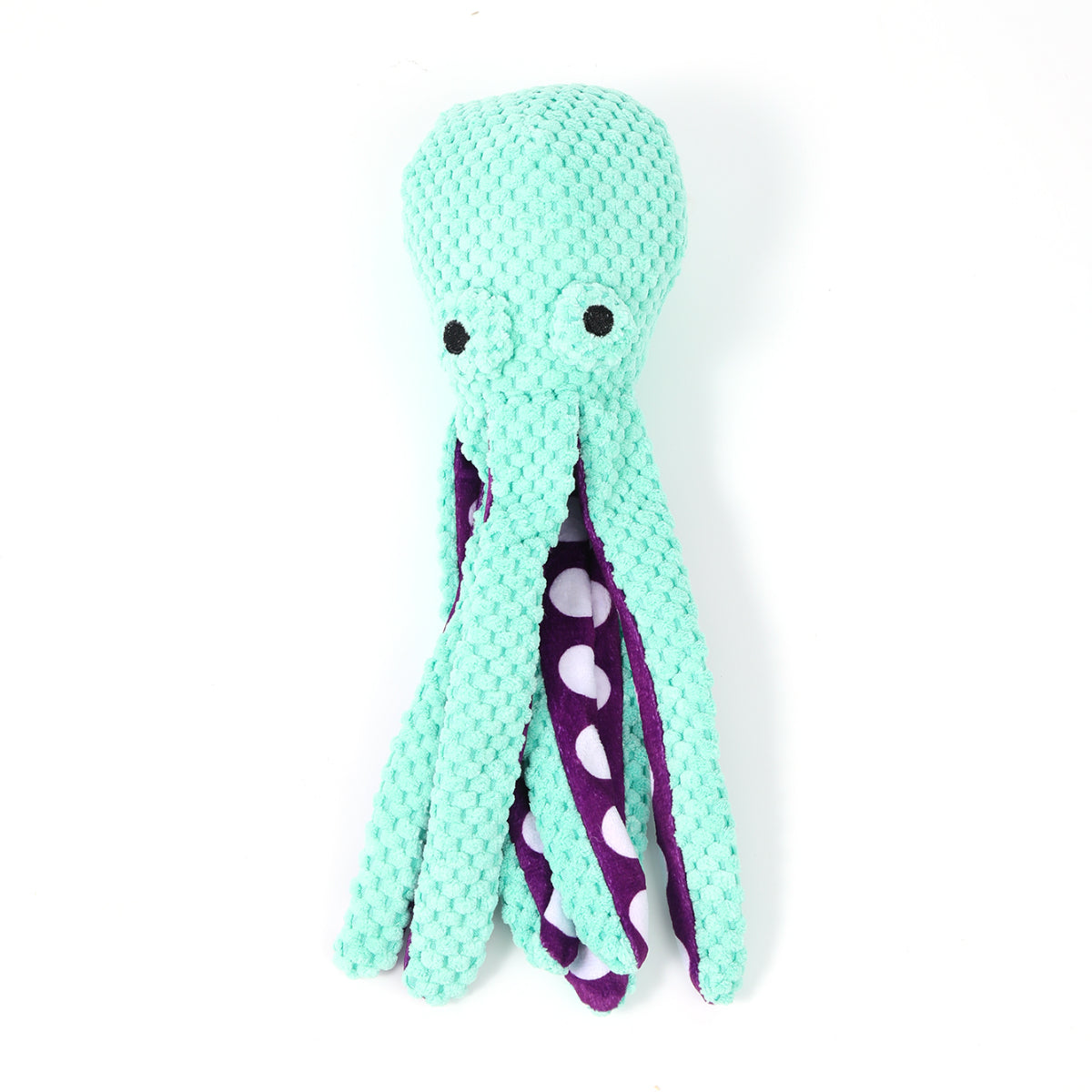 Pet dog bite-resistant teeth-cleaning octopus plush sound toy