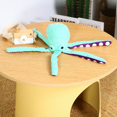 Pet dog bite-resistant teeth-cleaning octopus plush sound toy