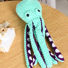 Pet dog bite-resistant teeth-cleaning octopus plush sound toy