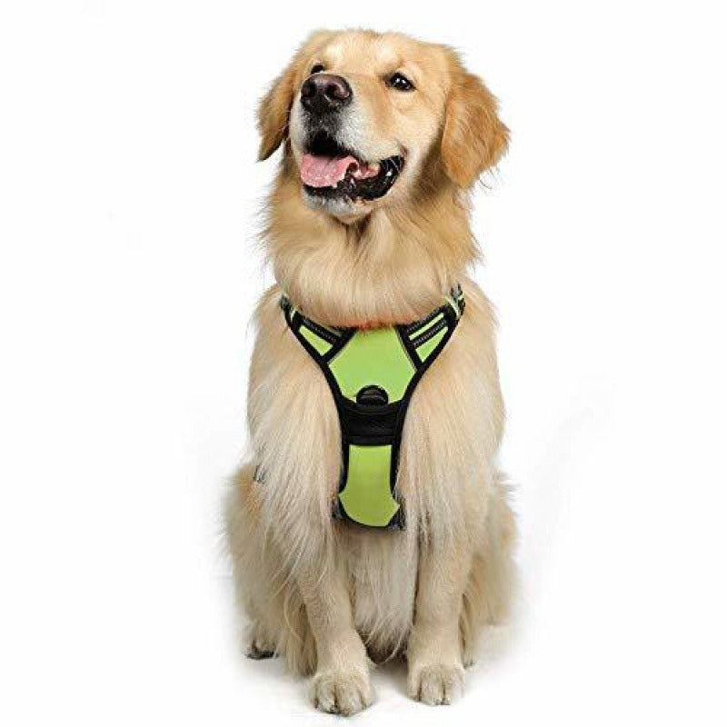 Pet dog outdoor explosion-proof vest traction rope harness reflective and breathable