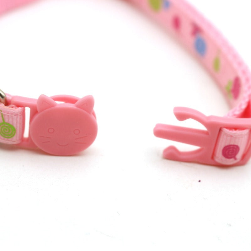 Pet Color Cat Buckle Collar Lollipop Collar Cat Dog Collar