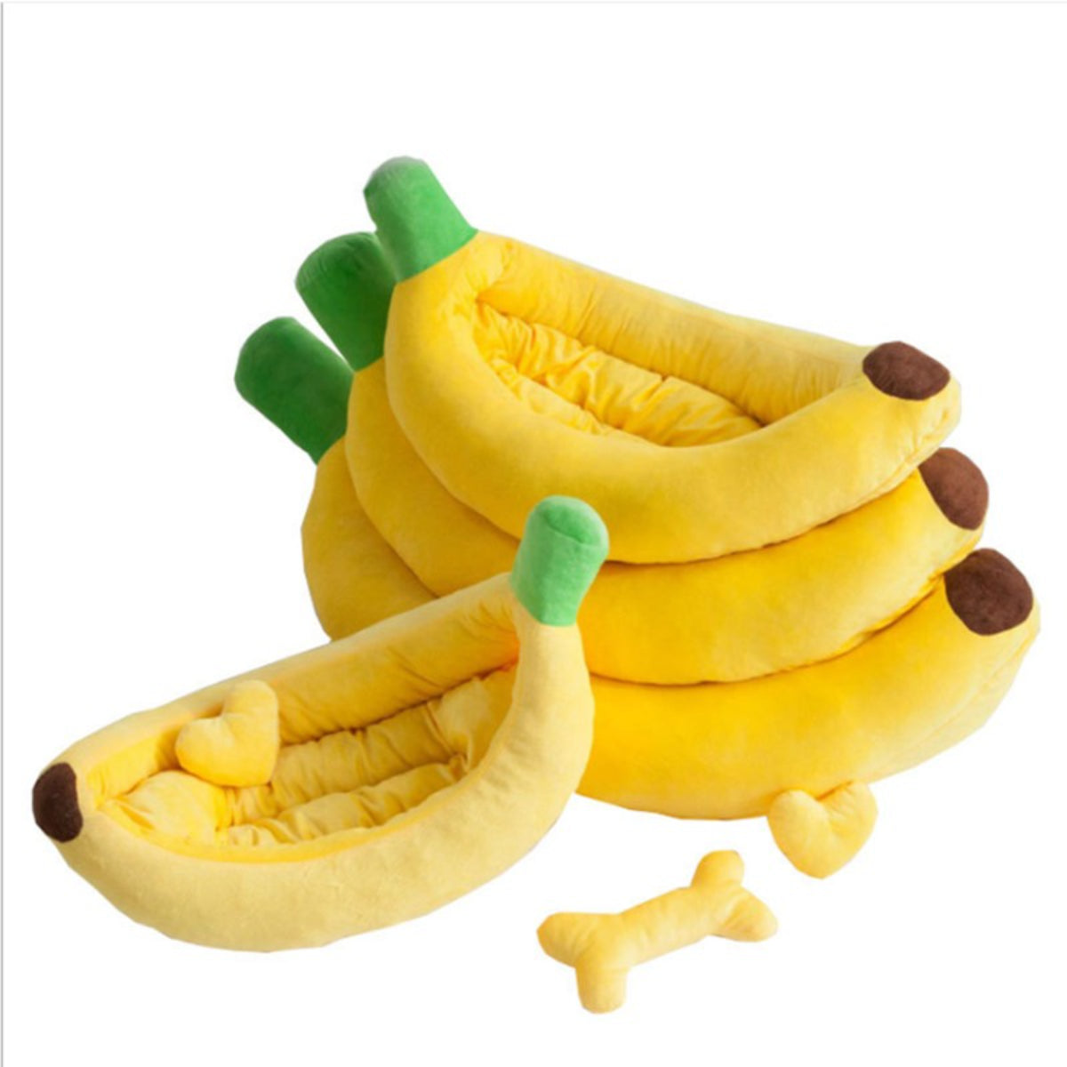 Removable and washable cartoon banana dog bed cat bed small dog four seasons available