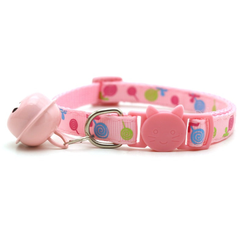 Pet Color Cat Buckle Collar Lollipop Collar Cat Dog Collar