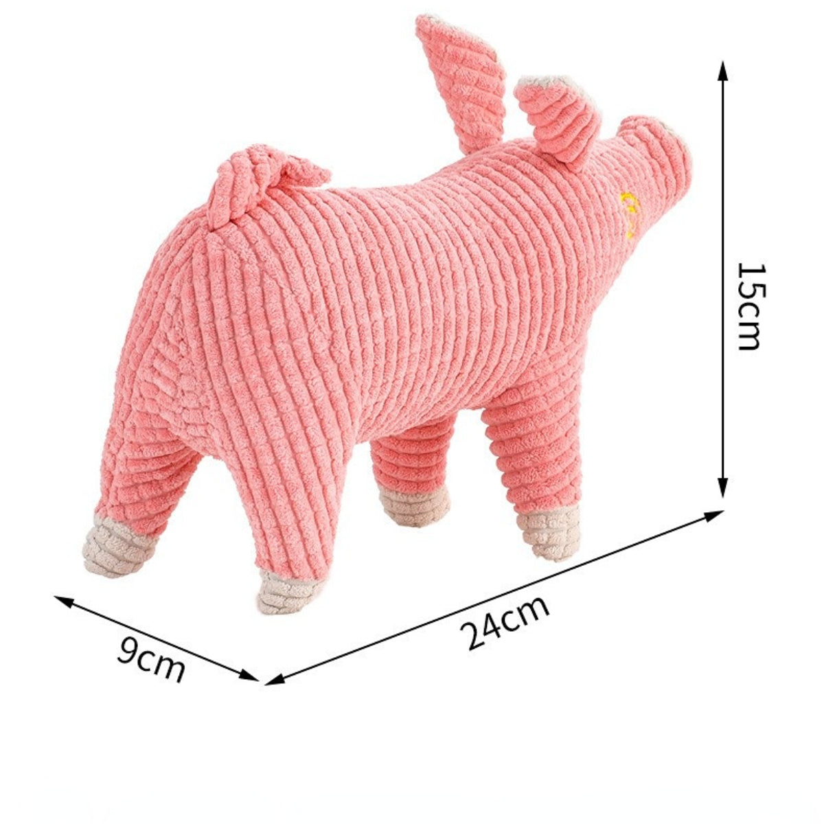 Cartoon animal pig makes noises, is resistant to chewing, molars and chews to relieve boredom, plush pet dog toy