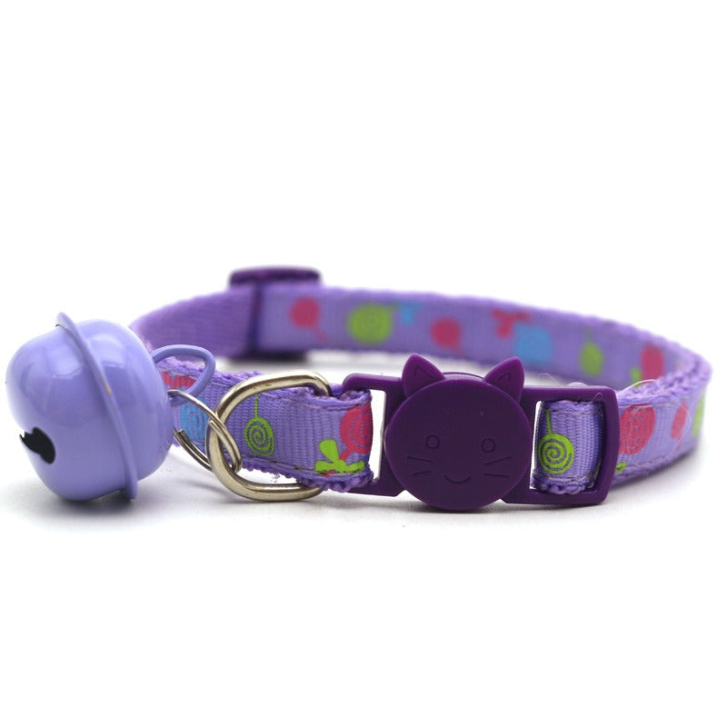 Pet Color Cat Buckle Collar Lollipop Collar Cat Dog Collar