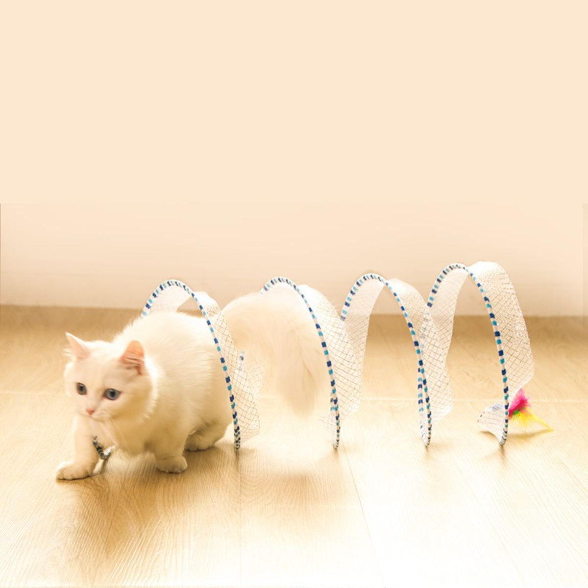 Cat toys cat tunnel cat teaser self-entertainment channel drilling ring foldable