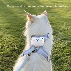 Cat traction rope to prevent escape, special cat vest-style chest harness for small dogs and dogs