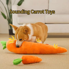 Dog plush vocal model carrot toy