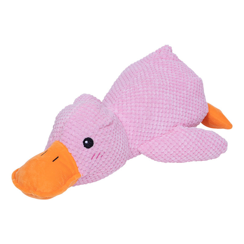 New yellow duck plush and vocal interactive training toy for pets