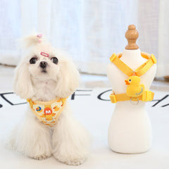 New cat traction rope cute little yellow duck anti-breakaway vest pet chest and back adjustable Set